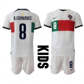 Portugal Bruno Fernandes #8 Replica Away Stadium Kit for Kids World Cup 2022 Short Sleeve (+ pants)